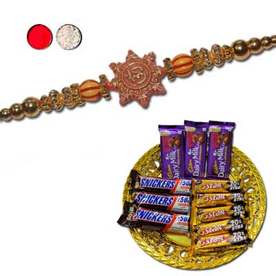 "Rakhi with Chocos - code RN01 (ED) - Click here to View more details about this Product